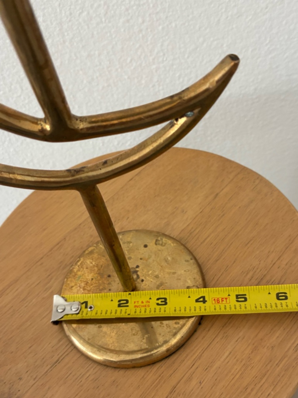 Vintage 90s Pier 1 Tall Celestial Moon Solid Brass Candlestick - Picture 8 of 9